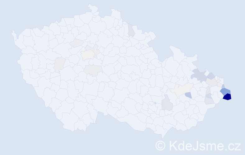 Příjmení: 'Hamrozi', počet výskytů 113 v celé ČR