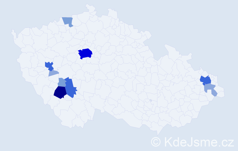 Příjmení: 'Nepodal', počet výskytů 31 v celé ČR