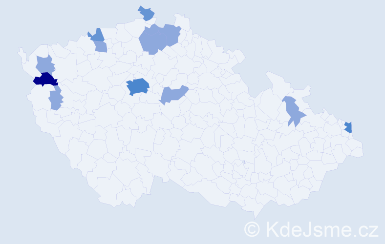 Příjmení: 'Lazurová', počet výskytů 30 v celé ČR