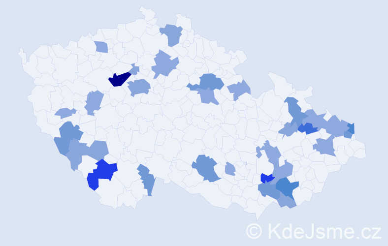 Příjmení: 'Majerčák', počet výskytů 86 v celé ČR