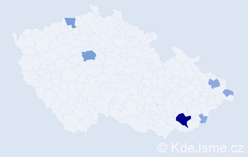 Příjmení: 'Kromsián', počet výskytů 14 v celé ČR