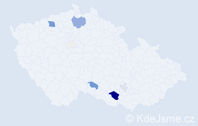 Příjmení: 'Pijanová', počet výskytů 17 v celé ČR