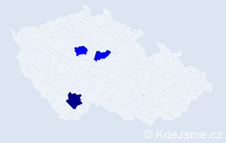 Příjmení: 'Látečková', počet výskytů 4 v celé ČR
