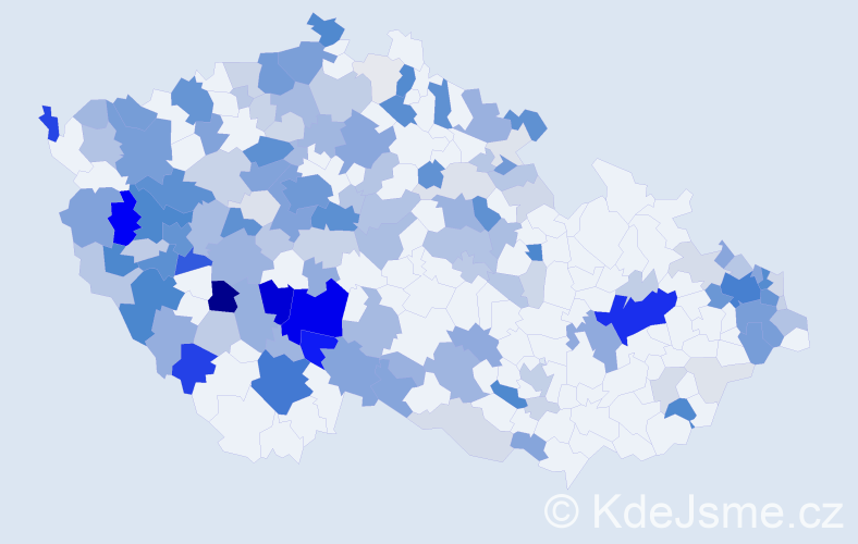 Příjmení: 'Stach', počet výskytů 664 v celé ČR