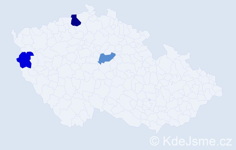 Příjmení: 'Janczewski', počet výskytů 5 v celé ČR