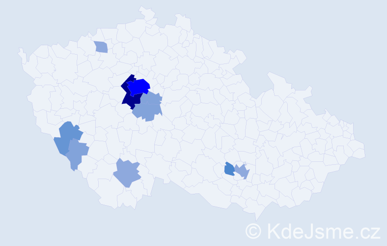 Příjmení: 'Babánková', počet výskytů 30 v celé ČR