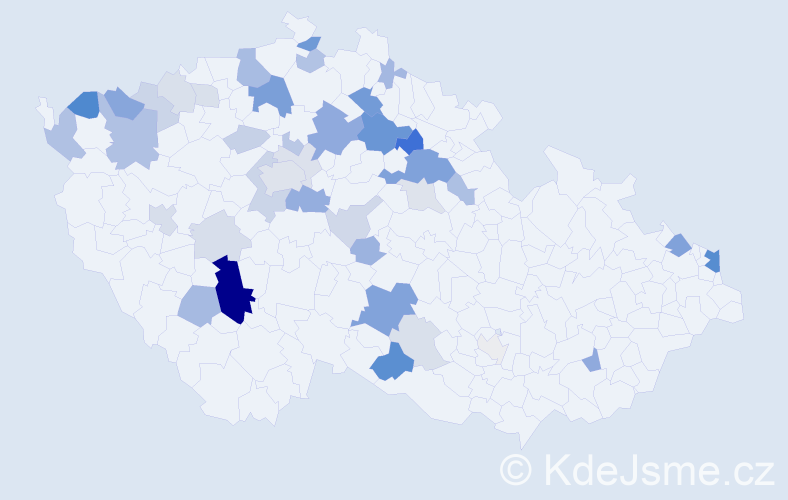 Příjmení: 'Kozma', počet výskytů 113 v celé ČR
