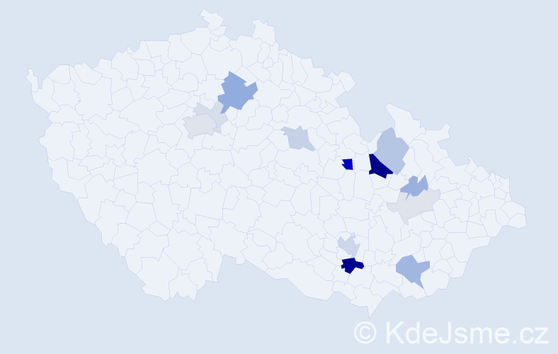 Příjmení: 'Habiger', počet výskytů 43 v celé ČR
