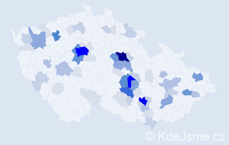 Příjmení: 'Harvánek', počet výskytů 218 v celé ČR