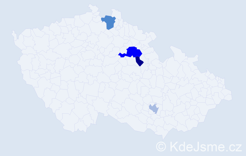 Příjmení: 'Koldrt', počet výskytů 11 v celé ČR