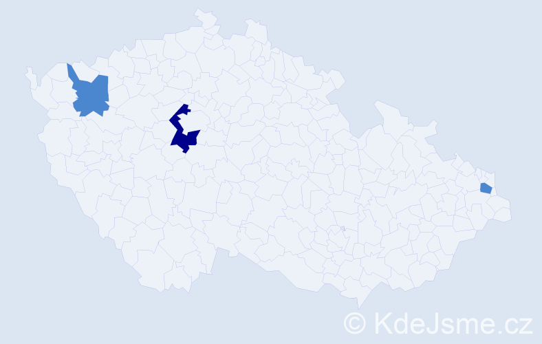 Příjmení: 'Hriceňko', počet výskytů 5 v celé ČR
