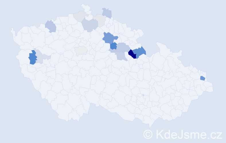 Příjmení: 'Lingrová', počet výskytů 54 v celé ČR