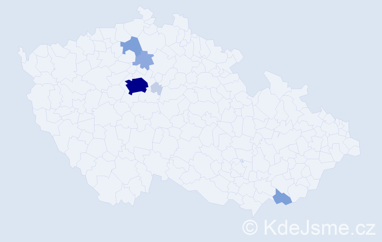 Příjmení: 'Saňa', počet výskytů 20 v celé ČR