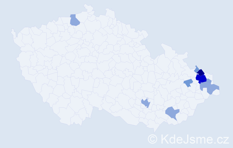 Příjmení: 'Kroker', počet výskytů 30 v celé ČR