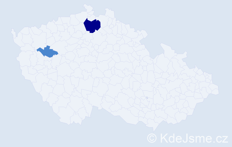 Příjmení: 'Meinlschmidt', počet výskytů 4 v celé ČR
