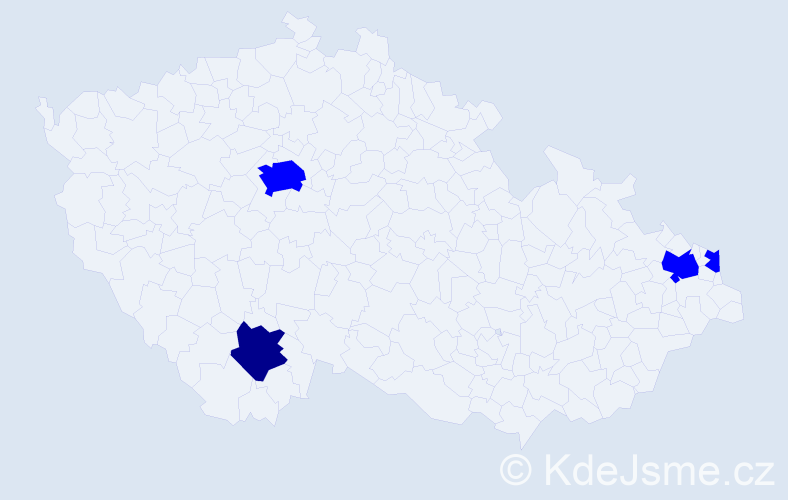Příjmení: 'Méryová', počet výskytů 5 v celé ČR