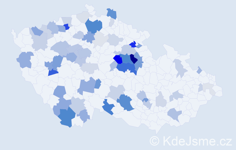 Příjmení: 'Huňáčková', počet výskytů 196 v celé ČR