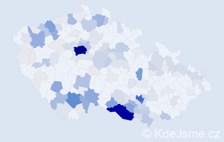 Příjmení: 'Binder', počet výskytů 497 v celé ČR