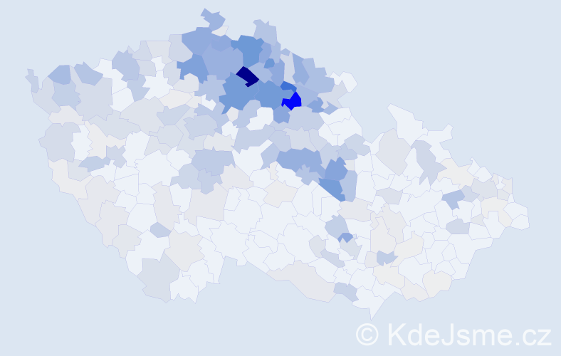 Příjmení: 'Vrabec', počet výskytů 1019 v celé ČR