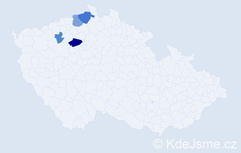 Příjmení: 'Krútková', počet výskytů 9 v celé ČR