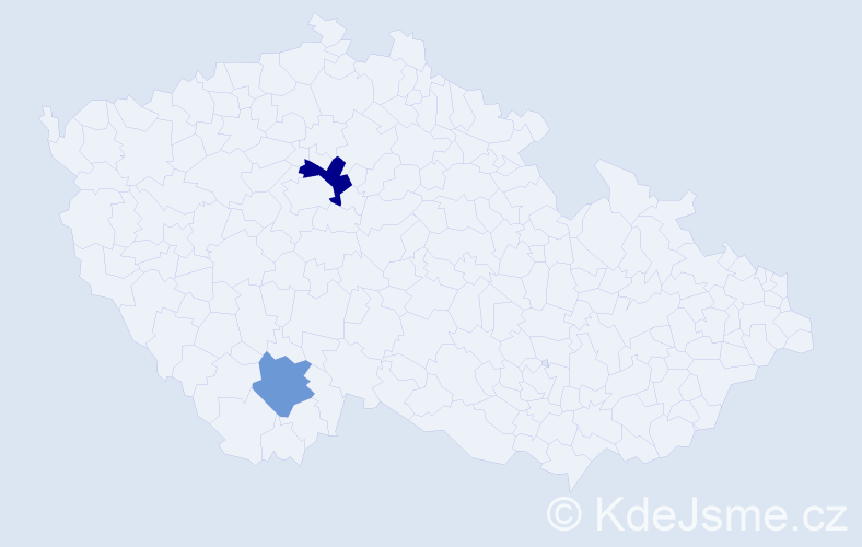 Příjmení: 'Stojčevski', počet výskytů 3 v celé ČR