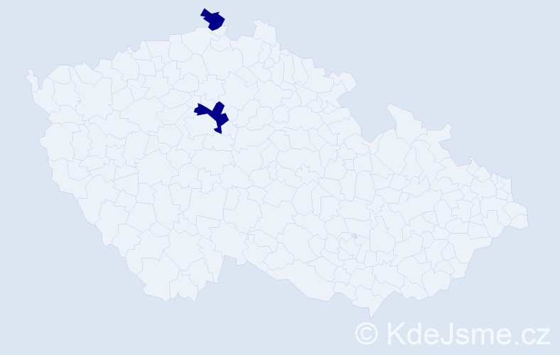 Příjmení: 'Javorovský', počet výskytů 4 v celé ČR