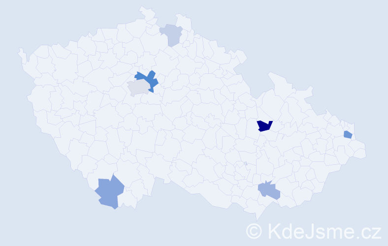 Příjmení: 'Bátora', počet výskytů 15 v celé ČR