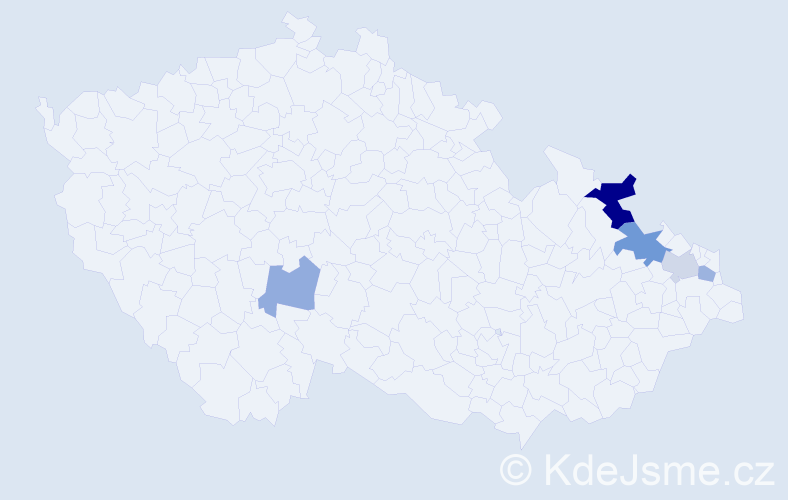 Příjmení: 'Vaškujová', počet výskytů 8 v celé ČR