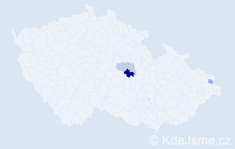 Příjmení: 'Kampů', počet výskytů 6 v celé ČR