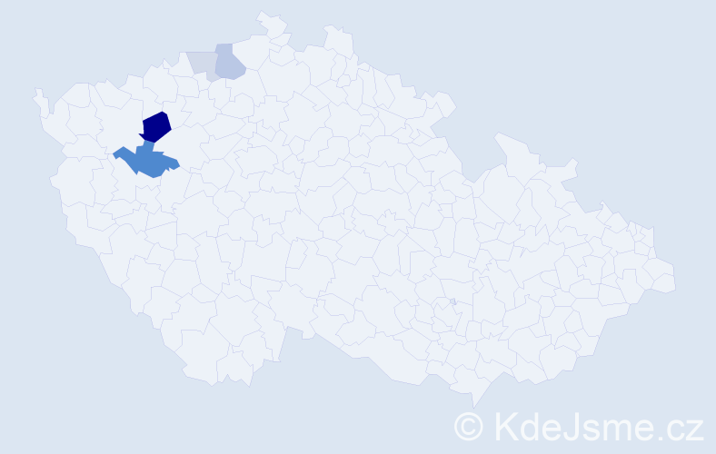 Příjmení: 'Kenderešová', počet výskytů 8 v celé ČR