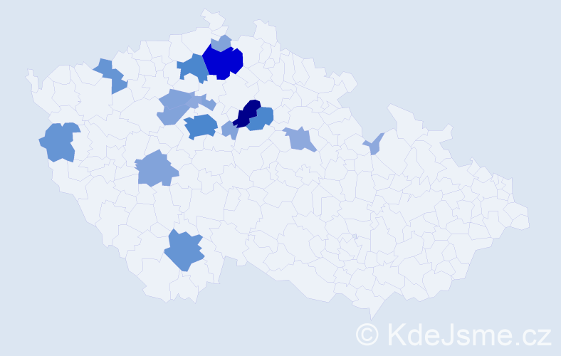 Příjmení: 'Folbrechtová', počet výskytů 51 v celé ČR