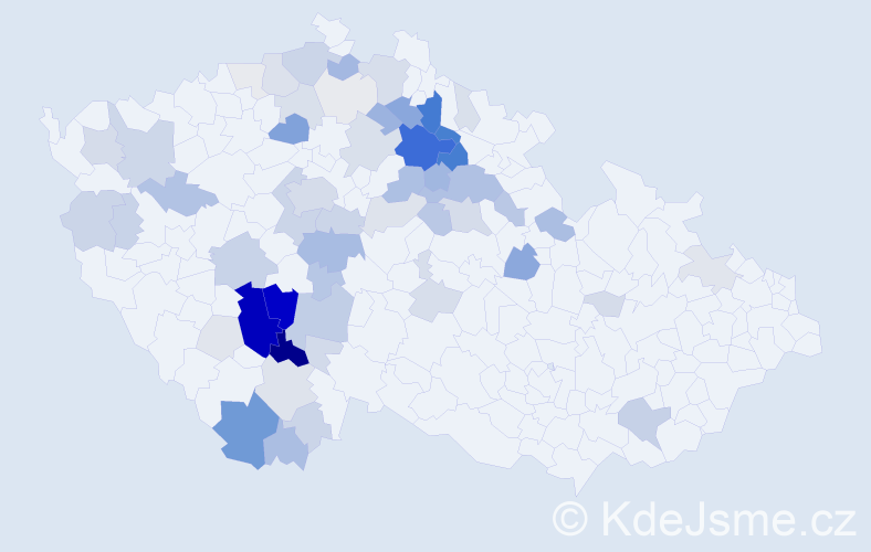 Příjmení: 'Kunt', počet výskytů 255 v celé ČR