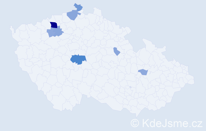 Příjmení: 'Ranušová', počet výskytů 24 v celé ČR