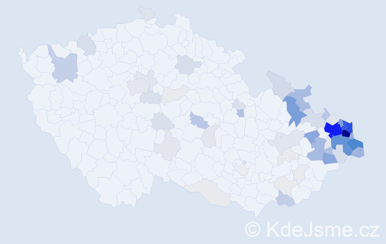 Příjmení: 'Bystroň', počet výskytů 404 v celé ČR