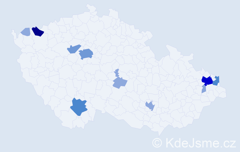 Příjmení: 'Kocifaj', počet výskytů 40 v celé ČR