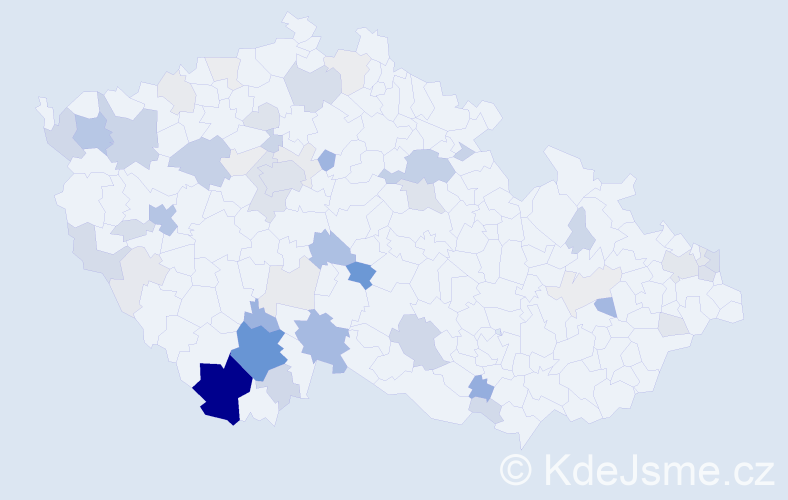 Příjmení: 'Dominová', počet výskytů 198 v celé ČR