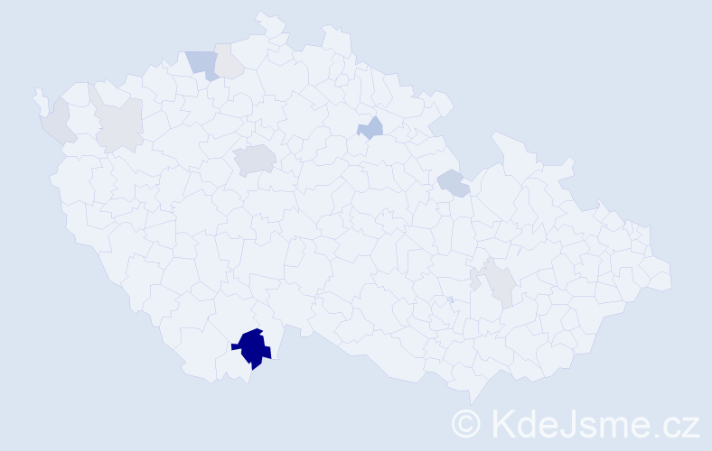 Příjmení: 'Kolesnik', počet výskytů 31 v celé ČR
