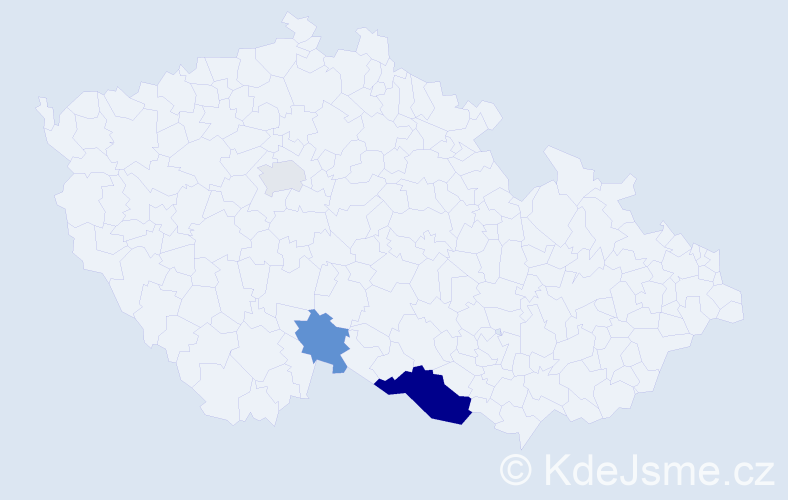 Příjmení: 'Ternény', počet výskytů 6 v celé ČR