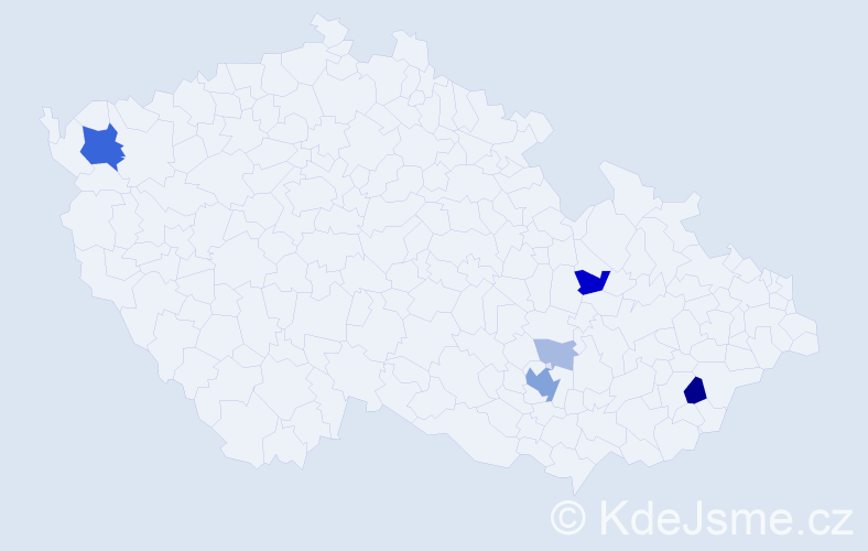 Příjmení: 'Zigal', počet výskytů 17 v celé ČR