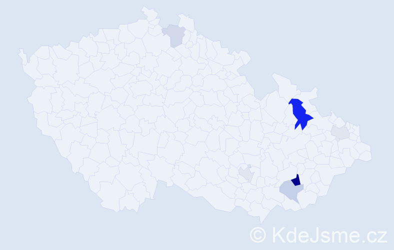 Příjmení: 'Piňko', počet výskytů 13 v celé ČR