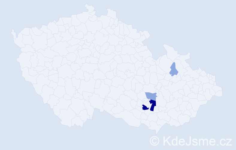 Příjmení: 'Nossová', počet výskytů 11 v celé ČR