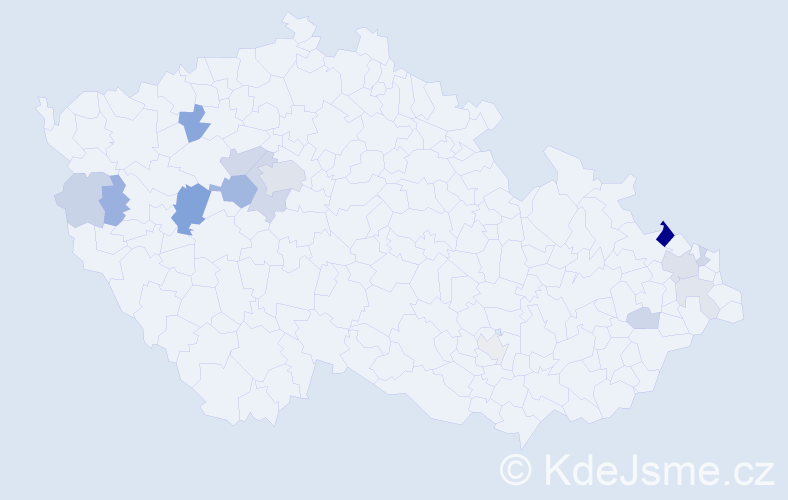 Příjmení: 'Kermes', počet výskytů 37 v celé ČR