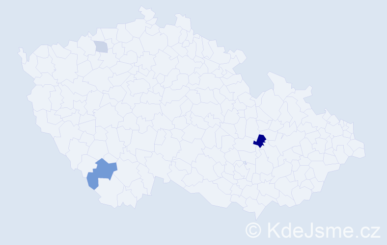 Příjmení: 'Rea', počet výskytů 5 v celé ČR