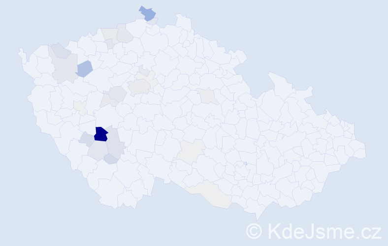 Příjmení: 'Vohryzková', počet výskytů 77 v celé ČR
