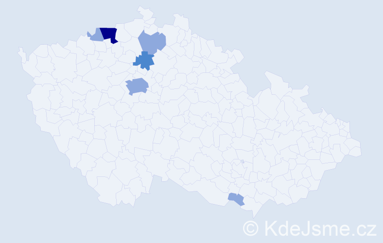 Příjmení: 'Samusová', počet výskytů 11 v celé ČR
