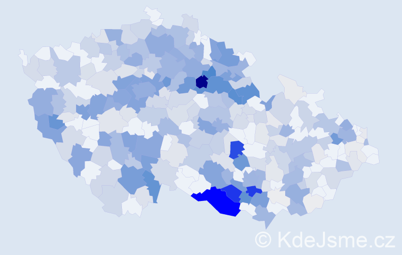 Příjmení: 'Ludvík', počet výskytů 1576 v celé ČR
