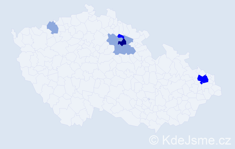 Příjmení: 'Ersepková', počet výskytů 18 v celé ČR