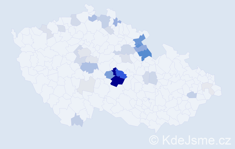 Příjmení: 'Rázlová', počet výskytů 109 v celé ČR