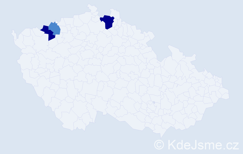 Příjmení: 'Gasperová', počet výskytů 7 v celé ČR