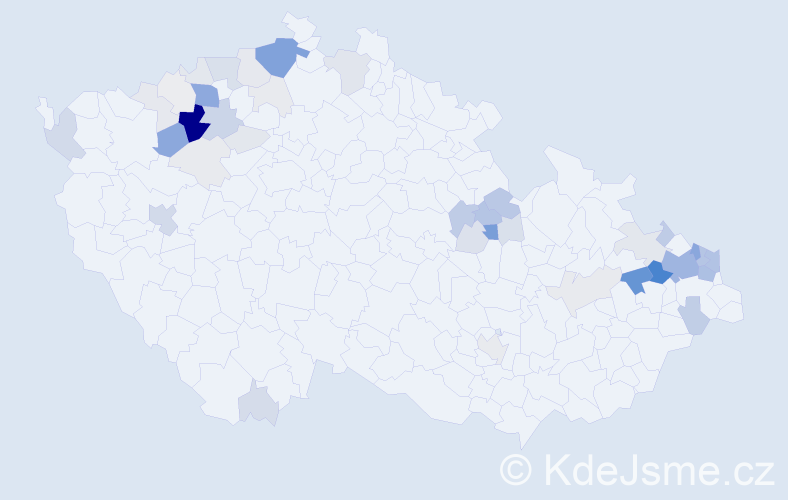 Příjmení: 'Pulková', počet výskytů 193 v celé ČR